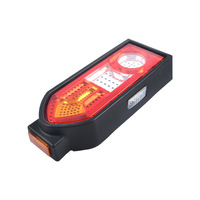 Feu arrière de camion à LED, clignotant directionnel, feu stop, feu de recul, lentille rouge transparente, 24V, robuste, pour camion et remorque, étanche