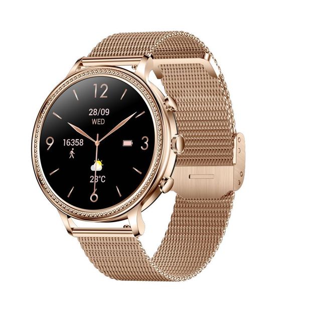 Women's Android Smartwatch BT Call 1.39inch IPS Screen 360x360 Heart Rate Thermometer Sleep Tracker Fitness Tracker IP68