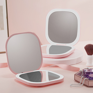 Hot Bán Du Lịch Xách Tay LED Trang Điểm Cầm Tay Gương Nhà Máy Bán Buôn Nhỏ Gọn Túi Ánh Sáng Magnifying Gương Mỹ Phẩm - Product Image 2