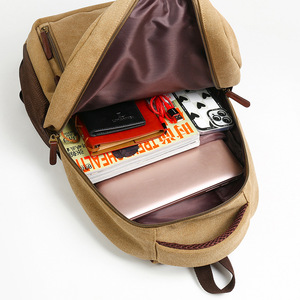Sac à dos en toile Wu, capacité pour ordinateur portable de 15 pouces, imperméable, usage quotidien, sac à dos pour homme - Product Image 3