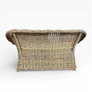 Sofá Moderno de Mimbre y Ratán, Sillón de Mimbre Natural, Sofá para Interiores y Exteriores, Muebles para Sala de Estar y Patio - Product Image 4