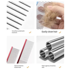 Nuevo Peine de Acero Inoxidable para Peluquería Canina, Uso Profesional en Salones de Mascotas, Antiestático, Conveniente para Perros, Gatos y Animales Pequeños - Product Image 4