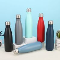 Bouteille d'eau isotherme sous vide en acier inoxydable 304 de haute qualité 500 ml avec paille, isolation thermique 6-12 heures, écologique, portable, pour affaires