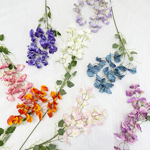Fábrica de Flores Meiyu, Flores Artificiales de Guisante Dulce, Decoraciones de Boda de Seda, Arreglos Florales Hechos a Mano para Bodas - Product Image 1