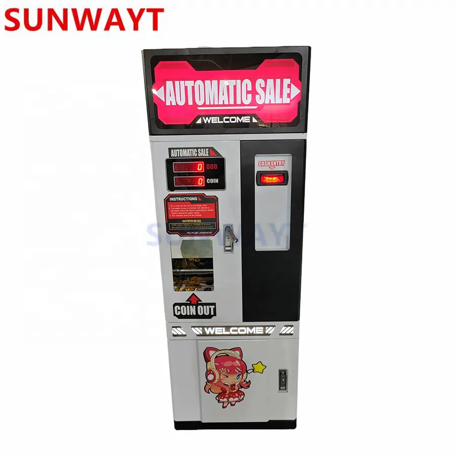 Coin Exchange Machine Token Kiosk Customized Automatic Arcade Token Change Machine Bill Changer For Vending Machine For Sale
