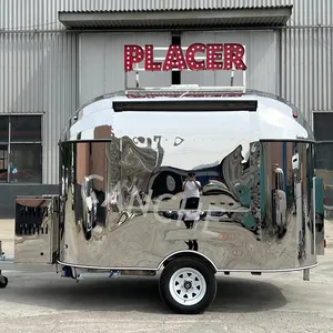 Remorque de cuisine mobile en acier inoxydable de 3 m pour camping et extérieur avec certification CE - Product Image 2