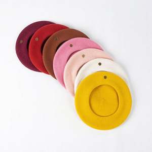 Boina de Lana para Niños, Otoño Invierno, Nueva Moda, Diseño Simple con Etiqueta Metálica Cosida, Cálida y Moderna - Product Image 3