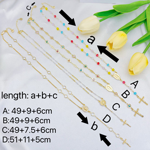 JML all'ingrosso 14K placcato in oro vergine maria collana di zirconi cubici regolabile a maglia cubana catena <span class=keywords><strong>San</strong></span> Judas fatta in ottone Christian - Product Image 4