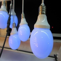 Guirnalda de Luces LED DMX512 de 80 mm, 24 V CC, RGB, para Interiores y Exteriores, Bombillas Decorativas