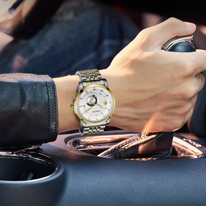 Montre mécanique pour homme simple avec date, logo personnalisé, acier inoxydable Miyota de haute qualité, cristal saphir, étanche 5ATM - Product Image 3
