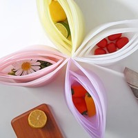 Sacs de conservation alimentaire réutilisables en silicone écologiques, hermétiques et anti-fuites, pour maintien au frais, compatibles sous vide et congélateur