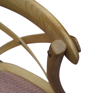 Juego de 4 sillas Oscar con base de madera natural y asiento de ratán para comedor interior - Product Image 4