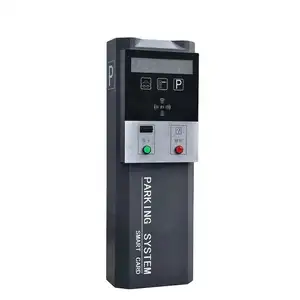 Barrier Gate With Car Parking Ticket Machine For Residential Area Parking Entrance Ticket Parking Lot Management System