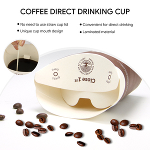 Vaso de Papel <span class=keywords><strong>para</strong></span> Café con Diseño de Mariposa Sonriente, Personalizado con Logotipo, Ecológico, Desechable, Biodegradable, de Pared Simple o Doble, <span class=keywords><strong>para</strong></span> Bebidas Frías o Calientes - Product Image 4
