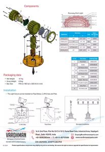Luz de advertencia de aproximación LED de 6.6A compatible con ICAO/FAA/IEC, luz de obstrucción de aviación de extremo elevado/umbral unidireccional - Product Image 4