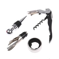 Ensemble cadeau d'ouvre-bouteille à vin professionnel, ouvre-bouteille en acier inoxydable et bouchon à vide, verseur à vin, accessoires de cuisine, outil de bar