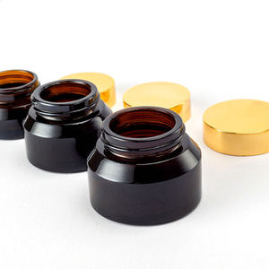 Vente en gros petit échantillon vert bleu marron vide 10g 30g 50g 100g Pots à bougie givrés personnalisés à épaule oblique - Product Image 3