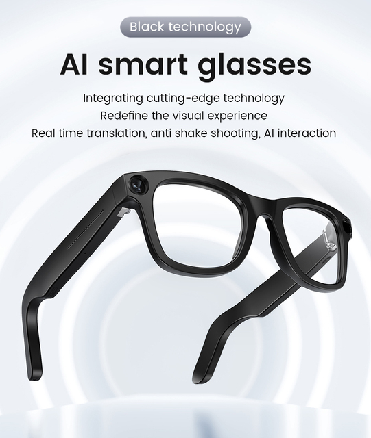 AI Smart Glasses with Real-Time Translation 3.2K Video Voice Control & Magnetic Charging for Modern Living