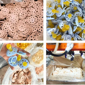 Sucette Ronde En Caoutchouc Naturel Souple Pour Bébés Avec Grands Trous De Ventilation - Product Image 6