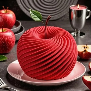 Apple Santa Silicone Mold Set Christmas Baking Candle DIY Cake Mousse Mold Customizable Shape - Product Image 3