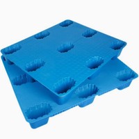 Palette en plastique légère de 9 pieds 	 Palettes industrielles à simple face, distribution à faible coût, palettes en plastique empilables