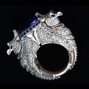 Anello a Forma di Pappagallo per Donne, Design Animale alla Moda con Accenti in Cristallo, Anello Regolabile Aperto per Uso Quotidiano - Product Image 2