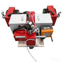 Robot de sablage à chenilles pour grands réservoirs d'huile, construction métallique, fonctionnement manuel, pour l'élimination de la peinture/du rouille