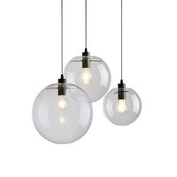 Lampe suspendue LED minimaliste à tête unique en verre de style nordique moderne, disponible en or, or rose et noir