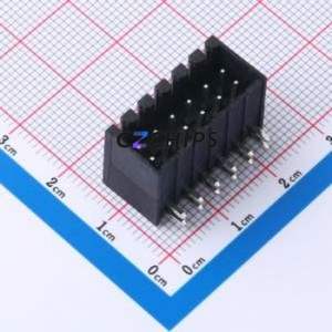 JL15EDGRHB-35012B01 Plug-in Terminal Block Bent Lead Through Hole,P=3.5mm Board-to-Board / Socket - Closed 2x6P 3.5mm Black - Product Image 1