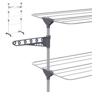 <span class=keywords><strong>Meilleur</strong></span> prix 16.5M 3 niveaux pliable blanchisserie pour trois couches porte-vêtements cintre étendoir - Product Image 4