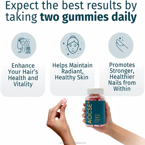 علكات الشعر والبشرة والأظافر الأكثر مبيعًا من OEM/ODM TK، غنية بالفيتامينات A وC وE وB5 وB6 وB9، تعزز صحة الشعر والبشرة والأظافر. - Product Image 3