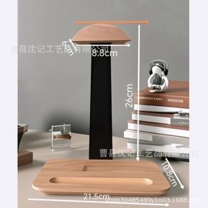 Support de casque en bambou pour bureau, avec base pour stylos, pour organiser les casques de jeu - Product Image 4