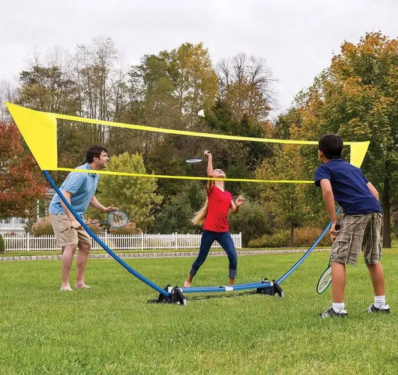 Badminton Rackets with Net Set Great For Beach, Backyard, Any Tailgate Rain Or Shine, Four Seasons