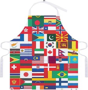 Tablier <span class=keywords><strong>de</strong></span> cuisine long et amusant à motifs drapeaux nationaux, avec sangle <span class=keywords><strong>de</strong></span> cou réglable et poches, idéal pour les chefs, la cuisine et le dessin - Meilleures ventes - Product Image 5