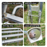 Échelle trépied multifonctionnelle en alliage d'aluminium, portable, pour verger, jardin, extérieur, pliable, 300 kg
