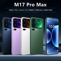 Téléphone portable M17 Pro Max 2026 Global 5G 16G+1TB Écran 7,3 pouces Caméra HD 108MP Deca Core 8000mAh Android 15 Débloqué