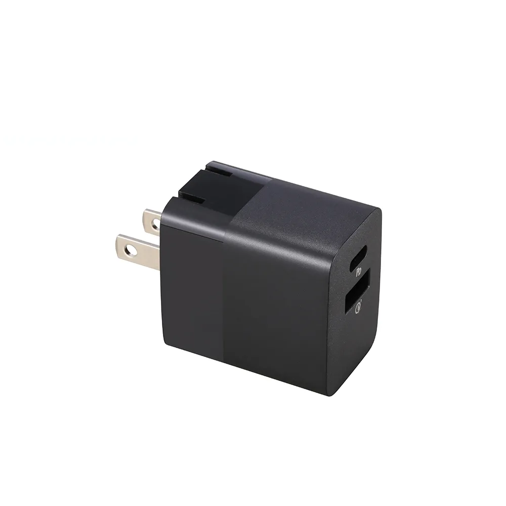 Dual port type C PD charger 20W QC3.0 USB wall charger for iPhone 12 and Android phone