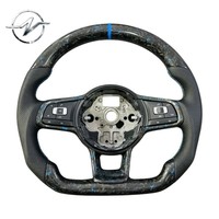 Volant sport multifonction en cuir perforé et fibre de carbone avec affichage LED pour Volkswagen Mk7 GTI R Jetta (vente en gros)