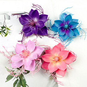 Bouquet de fleurs de pivoine artificielles en soie faites à la main, diamètre 8 cm, style chinois traditionnel, accessoires Hanfu, décoration de mariage et de la maison - Product Image 2