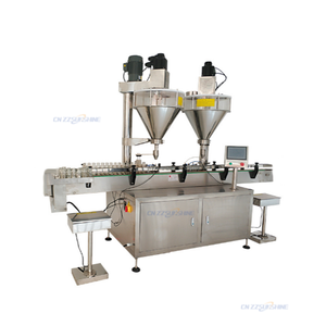 Machine de remplissage de poudre entièrement automatique à double tête avec corps en acier inoxydable, prise en charge du remplissage quantitatif de poudre dans les bouteilles et les canettes - Product Image 5