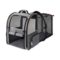 Sac à dos portable et extensible pour chat, pliable et respirant, sac de transport pour animaux de compagnie, sac à bandoulière pour voyages en plein air, pour petits chats et chiens