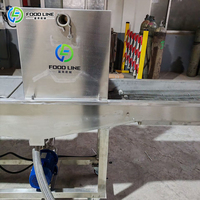 Ligne de production de friture à bande transporteuse en acier inoxydable 304, machine de friture à bande continue à température constante