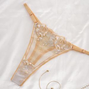 Conjunto de Lencería Sexy de Encaje Floral Transpirable de Secado Rápido para Mujer Joven, Sujetador Push-Up sin Costuras con Diseño Calado Francés - Product Image 4