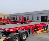 Châssis de semi-remorque 2, 3 ou 4 essieux de haute qualité avec une charge utile de 60 tonnes pour le transport de conteneurs de marchandises lourdes, remorque de camion personnalisable