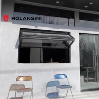 Fenêtre pliante verticale motorisée en aluminium Rolansini AS2047 pour villa, commerciale, facile à assembler, résistante au vent
