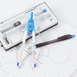 FOSKA 6 pièces outils de <span class=keywords><strong>dessin</strong></span> et d'architecture <span class=keywords><strong>boussole</strong></span> d'école en métal avec roue centrale pour la géométrie, la rédaction et la mesure des mathématiques - Product Image 4