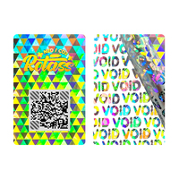 Étiquettes autocollantes de sécurité holographiques Logo ODM papier sécurisé très code à barres étanche aux rayures marque faite Packs filigrane Original