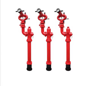 Hydrant d'incendie manuel extérieur en fonte ductile, type canon à eau DN100 (4 pouces), type poteau, débit réglable 20-40 L/S, rotation 360° - Product Image 1