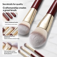 Ensemble de 15 pinceaux de maquillage de qualité supérieure, étiquette privée, poils doux vegan, OEM ODM, vente en gros directe d'usine, logo personnalisé, pinceaux de maquillage