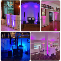 Muxxdj Led Uplights sans fil, batterie, 4*18w RGBWA UV 6in1, lumière Par sans fil Dmx pour scène, DJ, mariage, discothèque